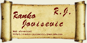 Ranko Jovišević vizit kartica